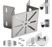 Support universel pour caméra de surveillance en acier inoxydable, montage mural, d'angle et mât, compatible avec eufyCam S340, Reolink, Imou, AOSU et autres caméras de sécurité d'extérieur