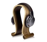 kalibri Support pour Casque Audio - Porte-Casque Universel - Socle pour Gaming Headset - Stand Design en Bois de Noyer