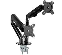 Support universel pour deux moniteurs Maclean, bras à gaz 13''-27'', 7 kg, noir