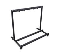 Support universel pour guitare 5 positions Rockstand - Support multiple pour guitare classique, guitare électrique, basse électrique, trépied pliable avec roulettes, instruments à cordes