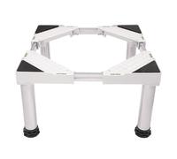 Support universel pour machine à laver, réfrigérateur et sèche-linge, socle de machine à laver réglable, largeur réglable 42 à 65 cm, hauteur 29-31 cm (blanc)