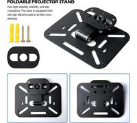 Support Universel Pour Projecteur,Multi-Angle Avec Interface À Vis 1/4"",Support De Projecteur,Rotatif À 360°,Mini Support De Projecteur De Bureau (Noir)