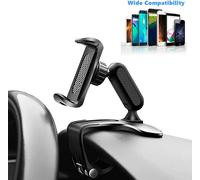 Support universel pour tableau de bord de voiture Support de téléphone à encliqueter Rack rotatif Noir