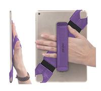 Support Universel pour Tablette, Joylink 360 degrés pivotant Cuir Poignée Grip avec Ceinture élastique, sécurisé et Portable pour Toutes Les tablettes de 20,1cm (Samsung ASUS iPad Mini),Violet