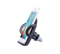 Support universel pour téléphone de voiture à 360 avec GPS intégré, fixation pour grille d'aération, compatible iPhone et Samsung (gris)