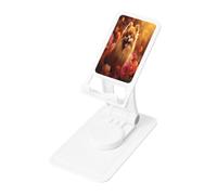 Support universel pour téléphone portable Motif fleurs et chiots mignons Support réglable trépied rotatif à 360° pour iPhone, parfait pour un usage quotidien