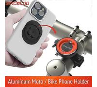 Support universel pour téléphone portable pour moto et VTT, fixation rapide en aluminium sur la potence du guidon.