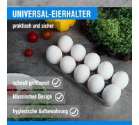 Support universel pour œufs 46128 pour réfrigérateur, combiné réfrigérateur/congélateur, réfrigérateur encastrable, pour jusqu'à 10 œufs, stable, dimensions : 23,5x9,5x2,5cm (longueur x largeur x haut