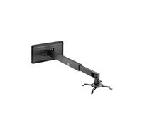 Support universel pour vidéoprojecteur à courte distance Support mural Guide-câble Rotation 360° jusqu'à 15kg Noir G