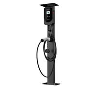 Support Universel pour Wallbox - Pied de Borne de Recharge pour VE résistant aux intempéries en Aluminium, Support Mural pour Station de Recharge Autoportant avec Toit de Protection et Gestion Câbles