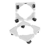 Support universel réglable de plante de support de plante roulant avec des anneaux pour des pots de fleurs en plastique de jardinage 600g (blanc)