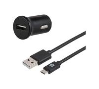 Support universel via fixation grille + chargeur voiture 2,4A + cable micro USB LINKSTER