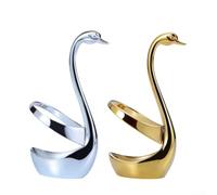 Support Ustensiles Métal Cygne Design Or Argent(Gold) | Design cygne unique, finition or argent, métal , décoratif et fonctionnel, pour idéal cuisine