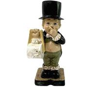 Support Valet Papier résine Comique - Statue Homme âgé détaillée, décor Salle de Bains autoportant | Super pour Style Maison Humoristique,Style2