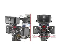 Support valises Givi spécifique PL ONE-FIT avec dégagement pour l?échappement