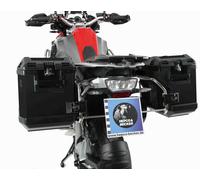 Support valises Hepco & Becker Cutout - noir/Acier inoxydable