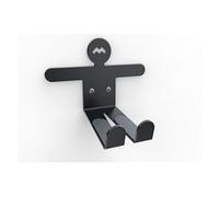 Meliconi MyBike Support universel pour pédale murale, support mural extérieur et intérieur, support prémonté en acier, 2 autocollants de sauvetage inclus, débit 30 kg, noir