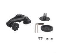 Support vélo ABS pour feu arrière et caméra d'action 52 g | Convient pour Garmin Varia, lumières, pour caméras Dji, double support sécurisé, design ABS noir (B)