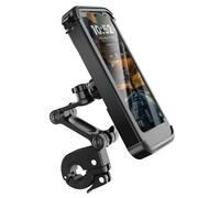 Support Vélo / Moto Téléphone avec Coque Intégrale Étanche et Tactile Noir