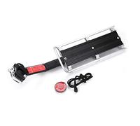 Support Vélo Porte - Bagages Arrière, Aluminium Alloy Noir, Compatible VTT et Vélo de Route - Installation Rapide, Corde Élastique de Fixation, Résistant et Léger