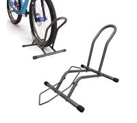 Support vélo Relaxdays, 16-29 Pouces, Largeur Pneu Max. 10,5 cm, pour Roue Avant ou arrière, au Sol, 1 vélo, Anthracite