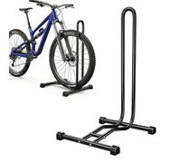 Support vélo Relaxdays au sol, pneus jusqu'à 2,5 pouces, support d'exposition roue avant ou arrière, acier, noir
