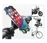 Support velo silicone pour iphone xr smartphone guidon gps moto poussette vtt rotatif universel (noir) Noir G