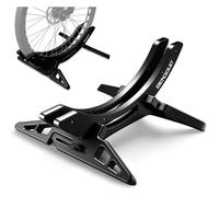 Support Vélo Sol Range 25-80mm Largeur Réglable VTT Râtelier Vélo Support Stationnement Assemblé Pneu Avant Arrière Noir