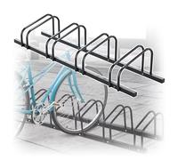 Support Velo Support de rangement Vertical pour vélos, support de stationnement en acier de capacité 2 à 6, Compatible avec les vélos de route et les vélos de montagne(Black 4 racks)
