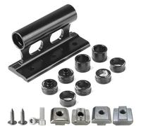 Support Vélo Toit 20x110mm avec Adaptateurs Inclus | Alliage aluminium dur, résiste pression, sécurité maximale, taille 20x110mm, installation facile(Black)