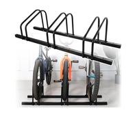 Support Velo Vertical Bicycle Storage Organizer, 2-6 Capacity Floor Standing Rack, Ideal for City Park and Public Street Areas(Black 3 racks)