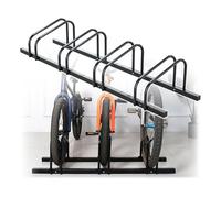 Support Velo Vertical Bicycle Storage Organizer, 2-6 Capacity Floor Standing Rack, Ideal for City Park and Public Street Areas(Black 4 racks)