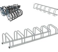 Support vélo XMTECH pour 6 vélos, largeur de pneu 30-65mm acier inoxydable vis autobloquantes montage au sol ou au mur support multiple vélo, argent
