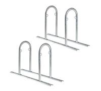 Support Vélos Murale TRUTZHOLM 4 Places Jusqu’à 140x43x88 cm Gris 2 Pièce