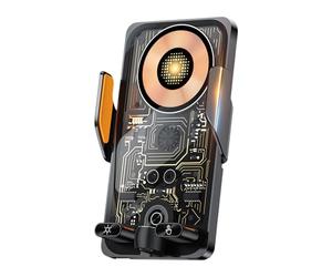 Support Ventilé pour Téléphone en Voiture | Charge Sans Fil Avec Rotation 360°,Support Téléphone Clip Aération - pour Navigation, Enregistrement Vidéo, Camion, Caravane, Trajets Quotidiens, Voyage, Ro