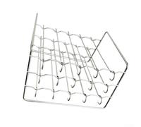 Support vertical à brochettes en acier inoxydable à plusieurs broches pour barbecue, grill, cuisson à la vapeur, panier carré, accessoire de four, argenté (30)