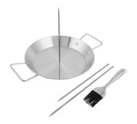 Support Vertical à Shawarma en Acier Inoxydable avec 3 Pointes | Grille Polyvalente, Pointes Amovibles, Brosse à Huile Incluse, pour Saucisses et Poissons