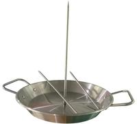 Support vertical en acier inoxydable pour barbecue | 3 pics amovibles, pics de 25,4 cm, design debout, rôtissoire barbecue, broche verticale