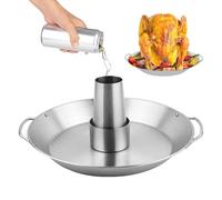 Support vertical en acier inoxydable pour canette de bière - Support de volaille pour barbecue - Accessoire universel pour cadre de four - Rôtissoire verticale pour poulet - Passe au lave-vaisselle