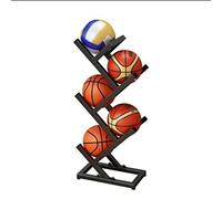 Support Vertical En Métal Pour Ballons De Sport - Organisateur Robuste Pour Ballons De Basketball, De Volleyball Et De Football, Utilisable En Intérieur Et En Extérieur. Noir, 40 X 23 X 100 Cm