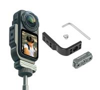 Support vertical horizontal avec base adaptateur compatible avec Insta360 | Support latéral en forme de L en aluminium avec adaptateur pliable en métal pour appareil photo