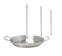 Support vertical multifonction pour brochettes de viande en acier inoxydable avec 3 pics