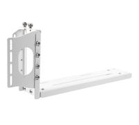 Support Vertical Pci-e 5 Slots, Châssis Large Carte Graphique | Montage Vertical, Structure Raisonnable, Tôle Galvanisée Blanche, pour Boîtier Informatique Compatible Gpu