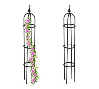 Support vertical plantes grimpantes Tuteur en métal colonne décorative 100 cm