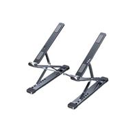 Support vertical pliable en aluminium pour ordinateur portable - Hauteur réglable - Gris