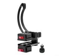 Support vertical pour appareil photo reflex numérique, plaque réglable à | Support rotatif demi-anneau en alliage d'aluminium compatible avec Canon/Sony/Fuji, pour cardan pour stabilisateur (double