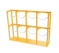 Support vertical pour bouteille de gaz, support de réservoir d'oxygène en acier robuste pour un rangement et un transport sécurisés