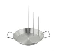 Support vertical pour brochettes de barbecue à 3 pointes en acier inoxydable pour barbecue Shawarma Grill Grill Grill poulet rôtissoire avec 3 brochettes amovibles Grille de cuisson verticale 20,3 cm