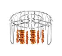 Support Vertical Pour Brochettes De Friteuse À Air,49 Grill Vertical En Acier Inoxydable - Support De Brochettes À Rôtir Air Fryer - pour Cuisine Maison Barbecue Bœuf Poulet Poisson Viande Bacon Sauci