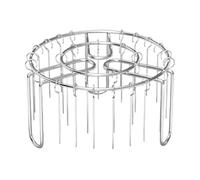 Support vertical pour brochettes - Friteuse à air, support de four, résistant à la chaleur, réutilisable, en acier inoxydable, support multi-brochettes | Outil de barbecue pour maïs, légumes, poissons